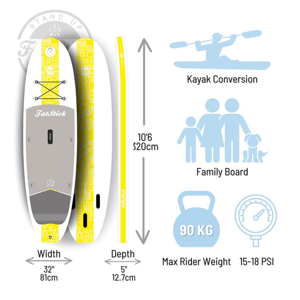FatStick Airstick All-Around iSUP & Seat 10' 6